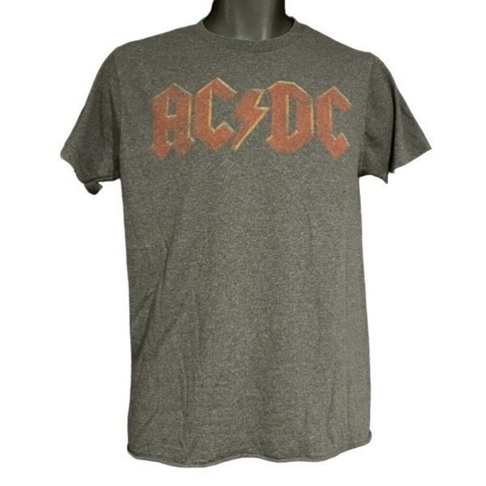 AC/DC AC/DC AC DC Red Yellow Gray Cutoff T-Shirt Men’s Small